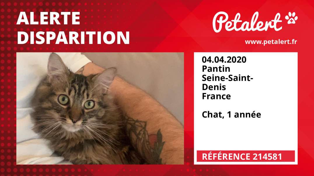 Alerte Disparition #214581 Pantin / Seine-Saint-Denis / France