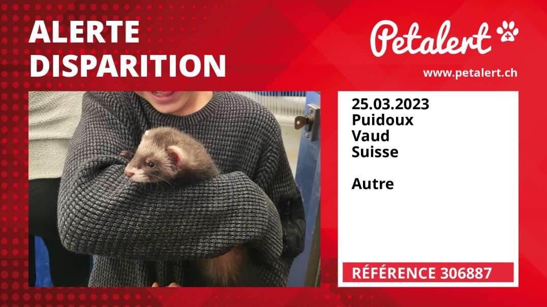 Alerte Disparition #306887 Puidoux / Vaud / Suisse