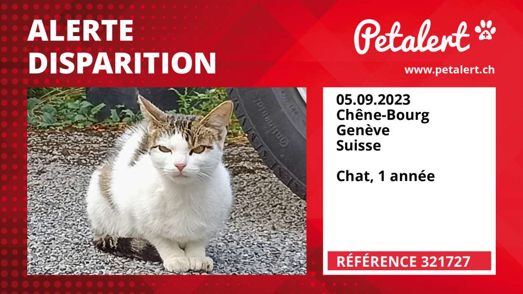 Alerte Disparition #321727 Chêne-Bourg / Genève / Suisse