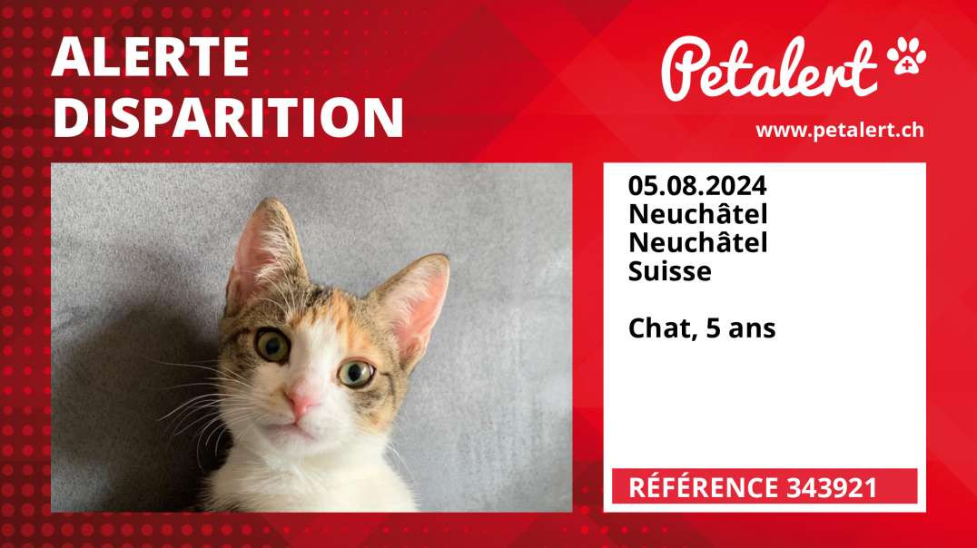 Alerte Disparition #343921 Neuchâtel / Neuchâtel / Suisse