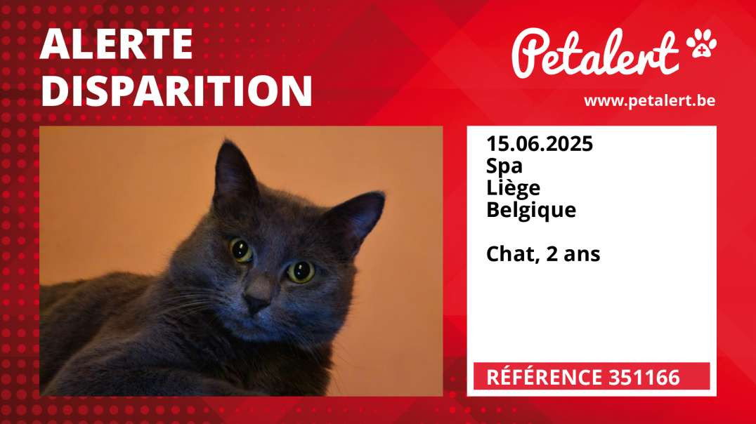 Alerte Disparition #351166 Spa / Liège / Belgique