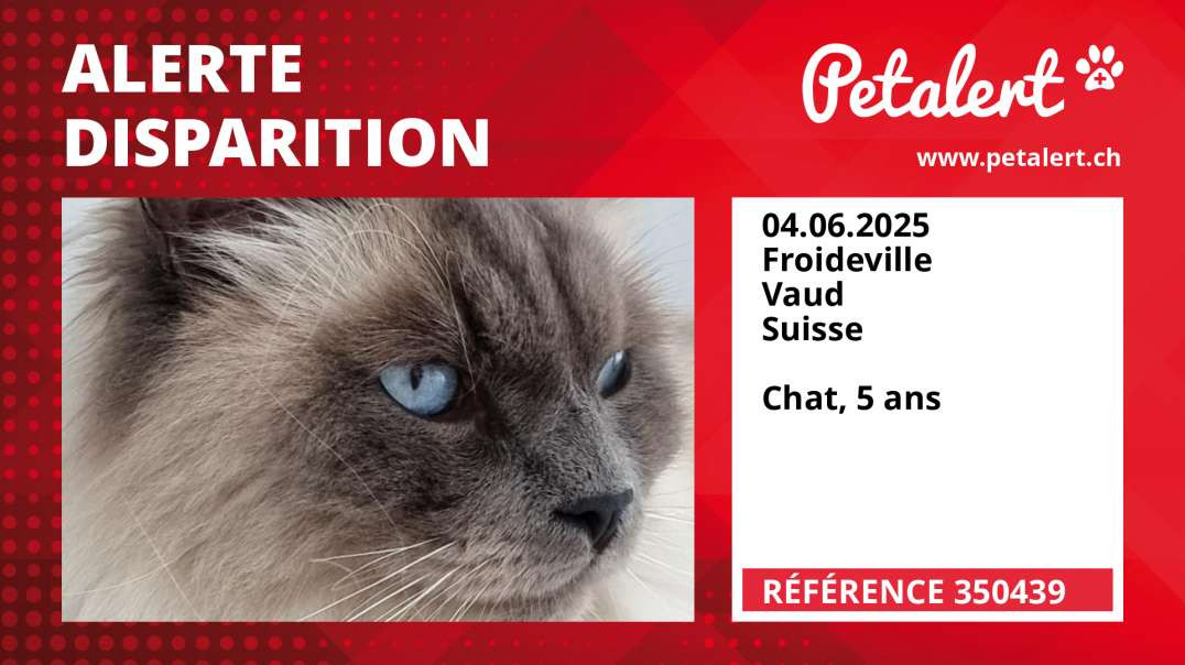 Alerte Disparition #350439 Froideville / Vaud / Suisse