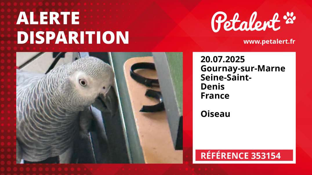 Alerte Disparition #353154 Gournay-sur-Marne / Seine-Saint-Denis / France
