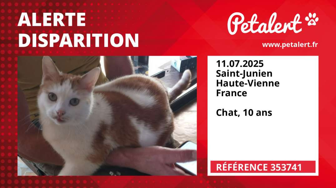 Alerte Disparition #353741 Saint-Junien / Haute-Vienne / France