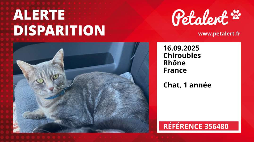 Alerte Disparition #356480 Chiroubles / Rhône / France