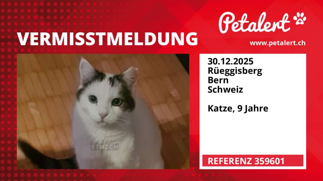 Vermisstmeldung #359601 Rüeggisberg / Bern / Schweiz