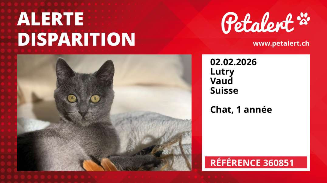Alerte Disparition #360851 Lutry / Vaud / Suisse