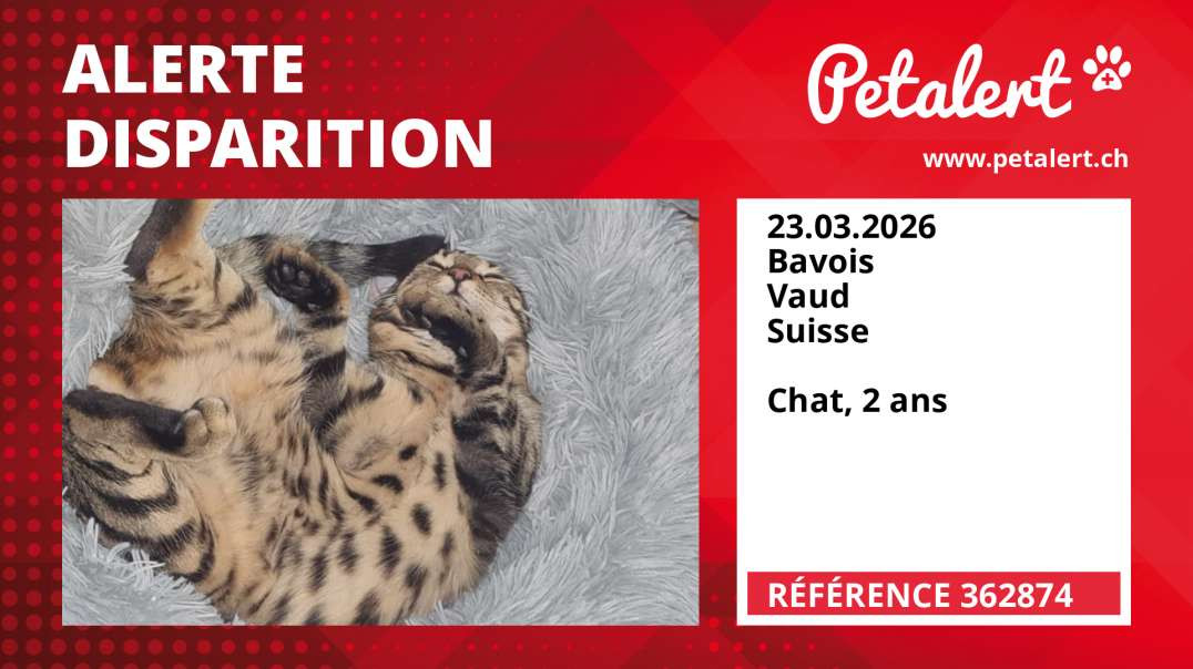 Alerte Disparition #362874 Bavois / Vaud / Suisse