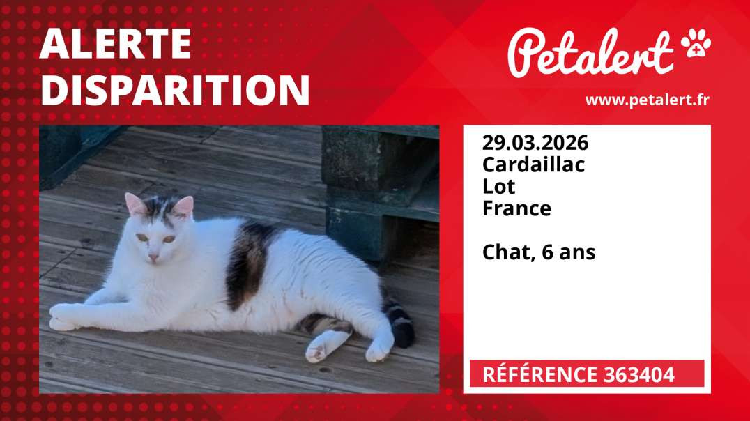 Alerte Disparition #363404 Cardaillac / Lot / France
