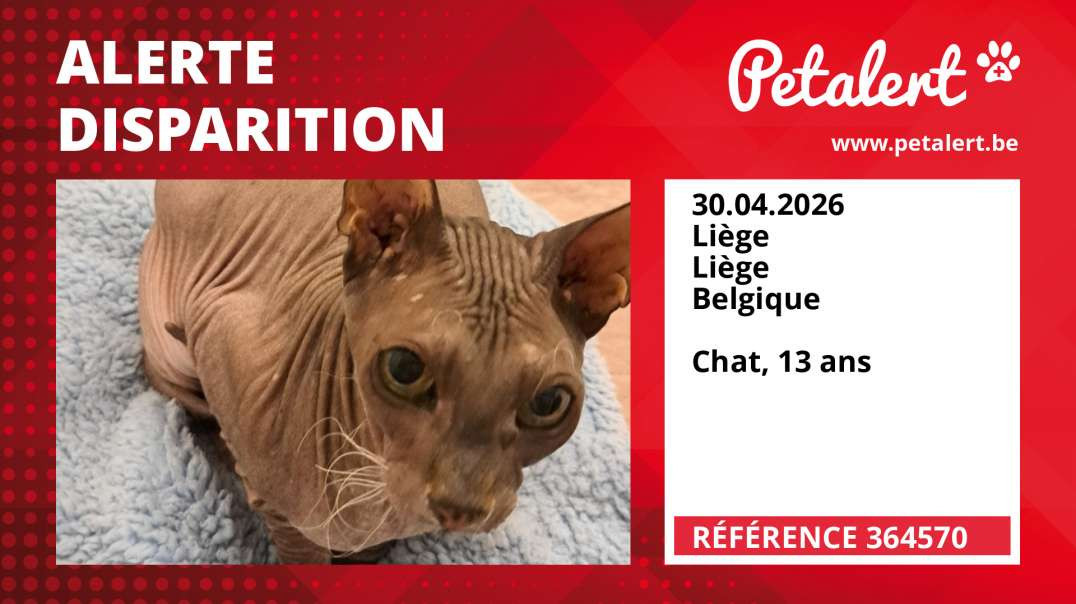 Alerte Disparition #364570 Liège / Liège / Belgique
