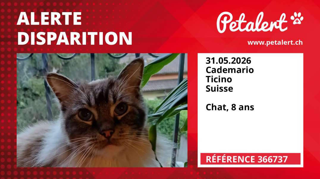 Alerte Disparition #366737 Cademario / Ticino / Suisse