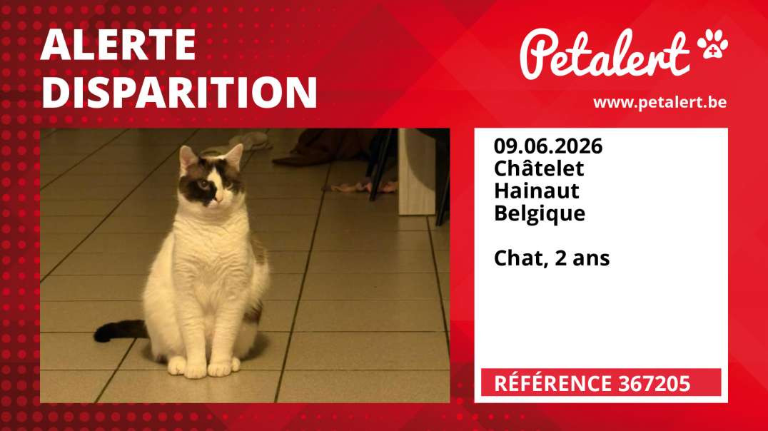 Alerte Disparition #367205 Châtelet / Hainaut / Belgique