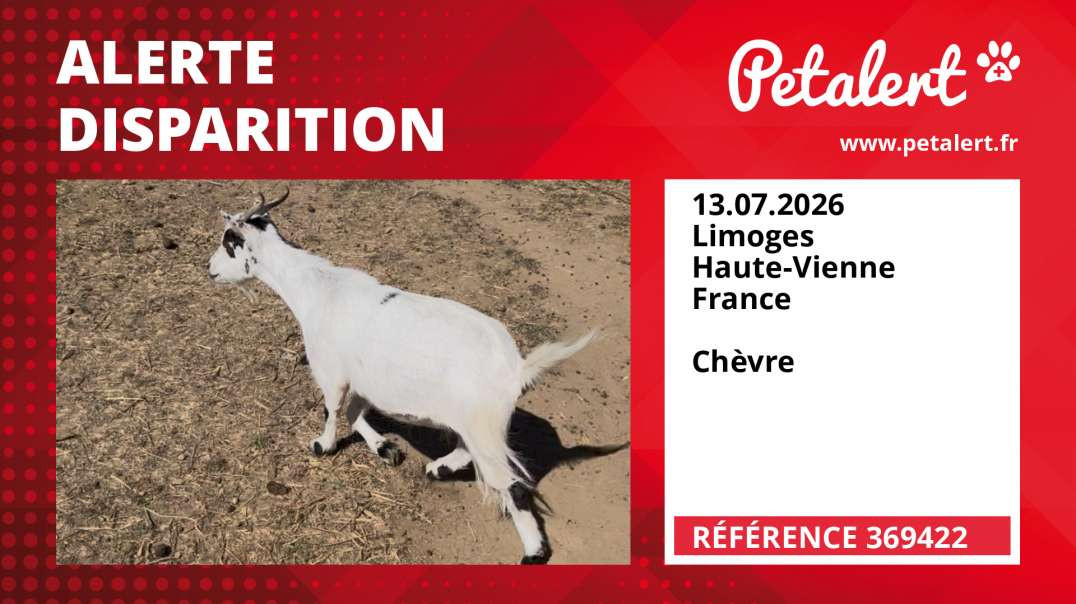 Alerte Disparition #369422 Limoges / Haute-Vienne / France