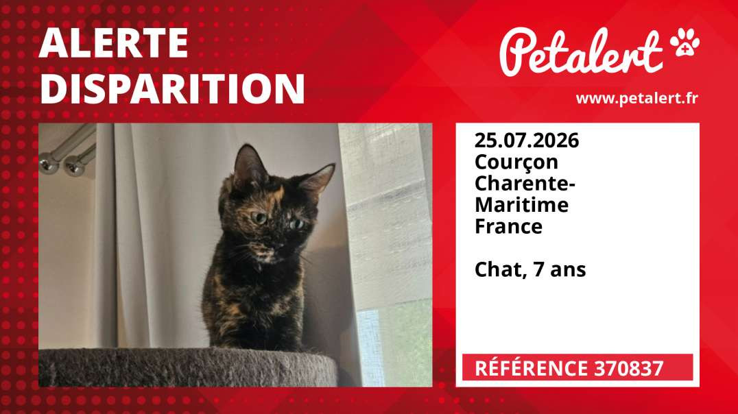 Alerte Disparition #370837 Courçon / Charente-Maritime / France
