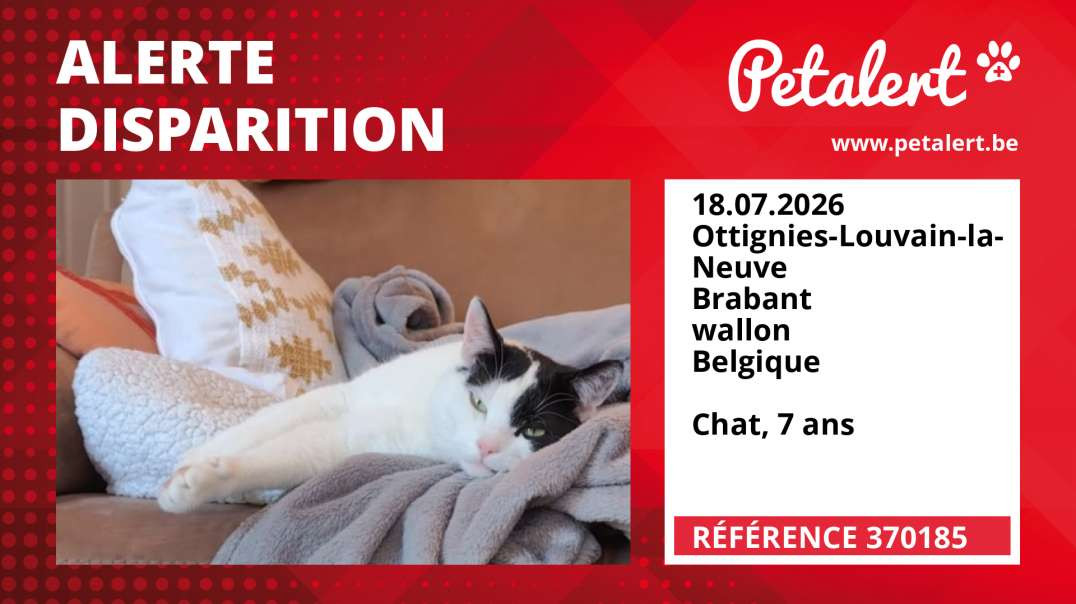 Alerte Disparition #370185 Ottignies-Louvain-la-Neuve / Brabant wallon / Belgique
