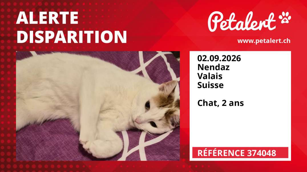 Alerte Disparition #374048 Nendaz / Valais / Suisse