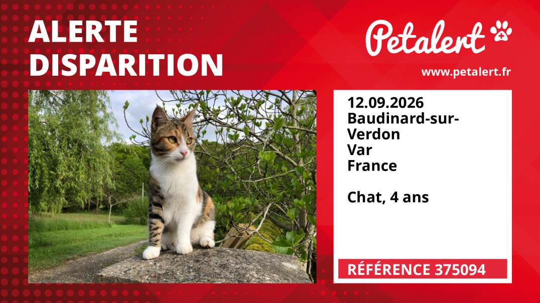 Alerte Disparition #375094 Baudinard-sur-Verdon / Var / France