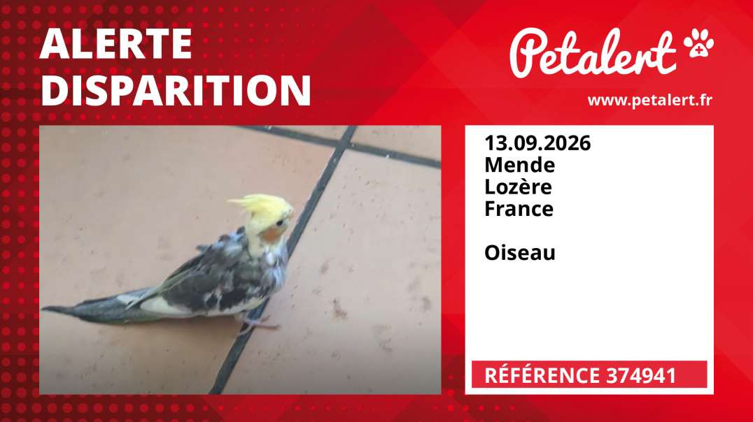 Alerte Disparition #374941 Mende / Lozère / France